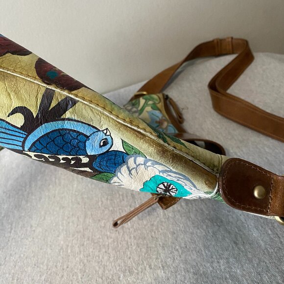 Artistic Expressions By Sharif 1827 Hand Painted Genuine Leather Bag - Picture 14 of 16